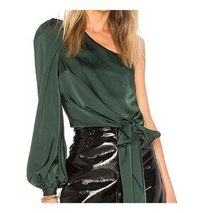 Lovers + Friends Emerald Kendall One Shoulder Top Size X-Small